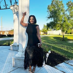 aje rushes raffia knit midi dress